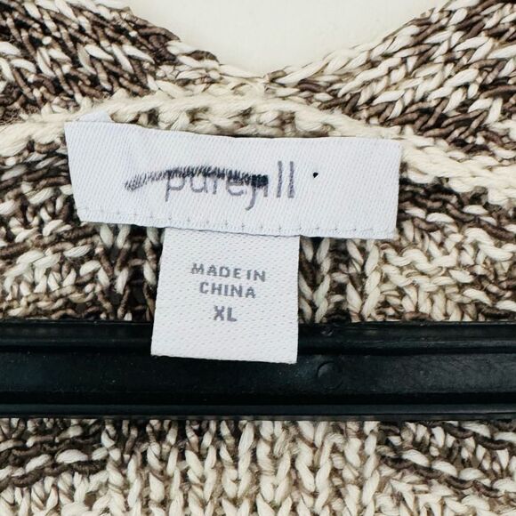 Pure J. Jill Open Knit Tan Cardigan Size XL - Picture 4 of 5